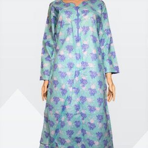 Printed cotton readymade dress set